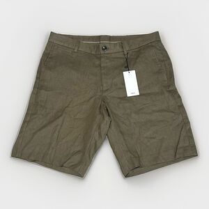 NWT Mango Men’s 100% Linen Bermuda Shorts Brown By MNG Man Waist 32”